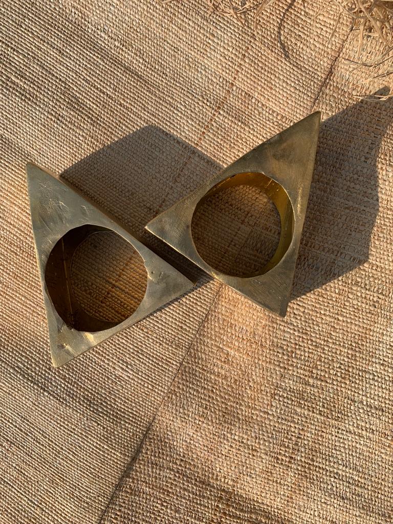 Brass Pyramid Bangle