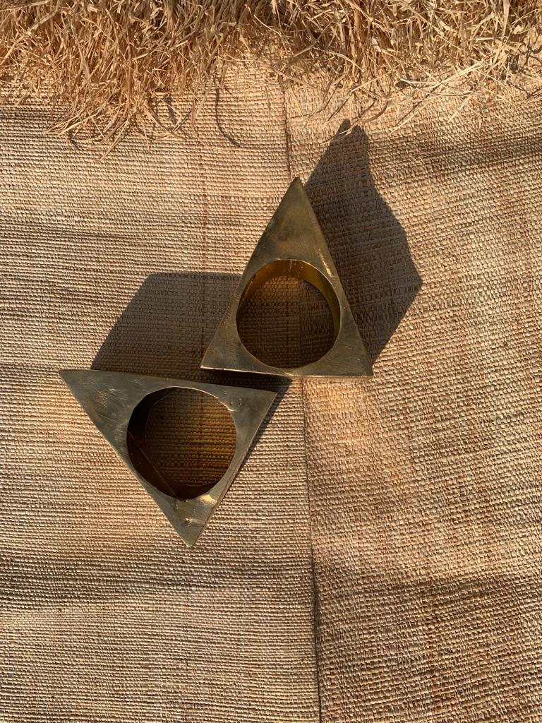 Brass Pyramid Bangle