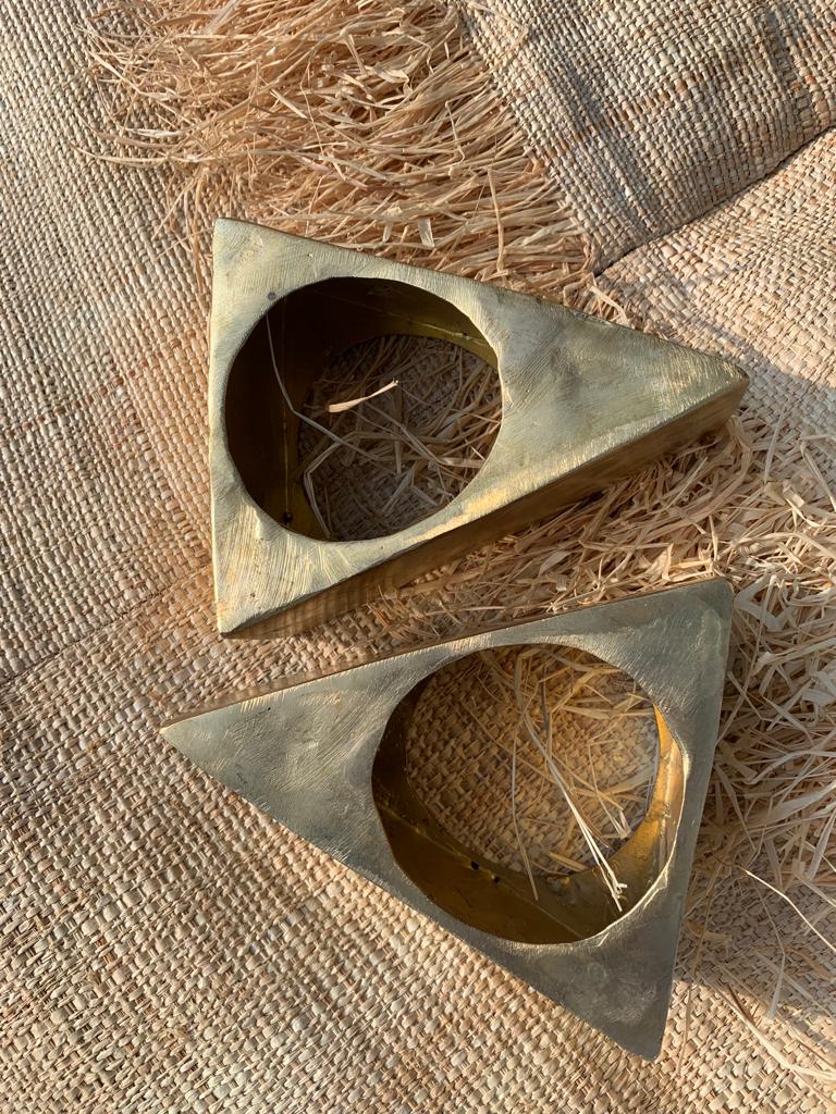 Brass Pyramid Bangle