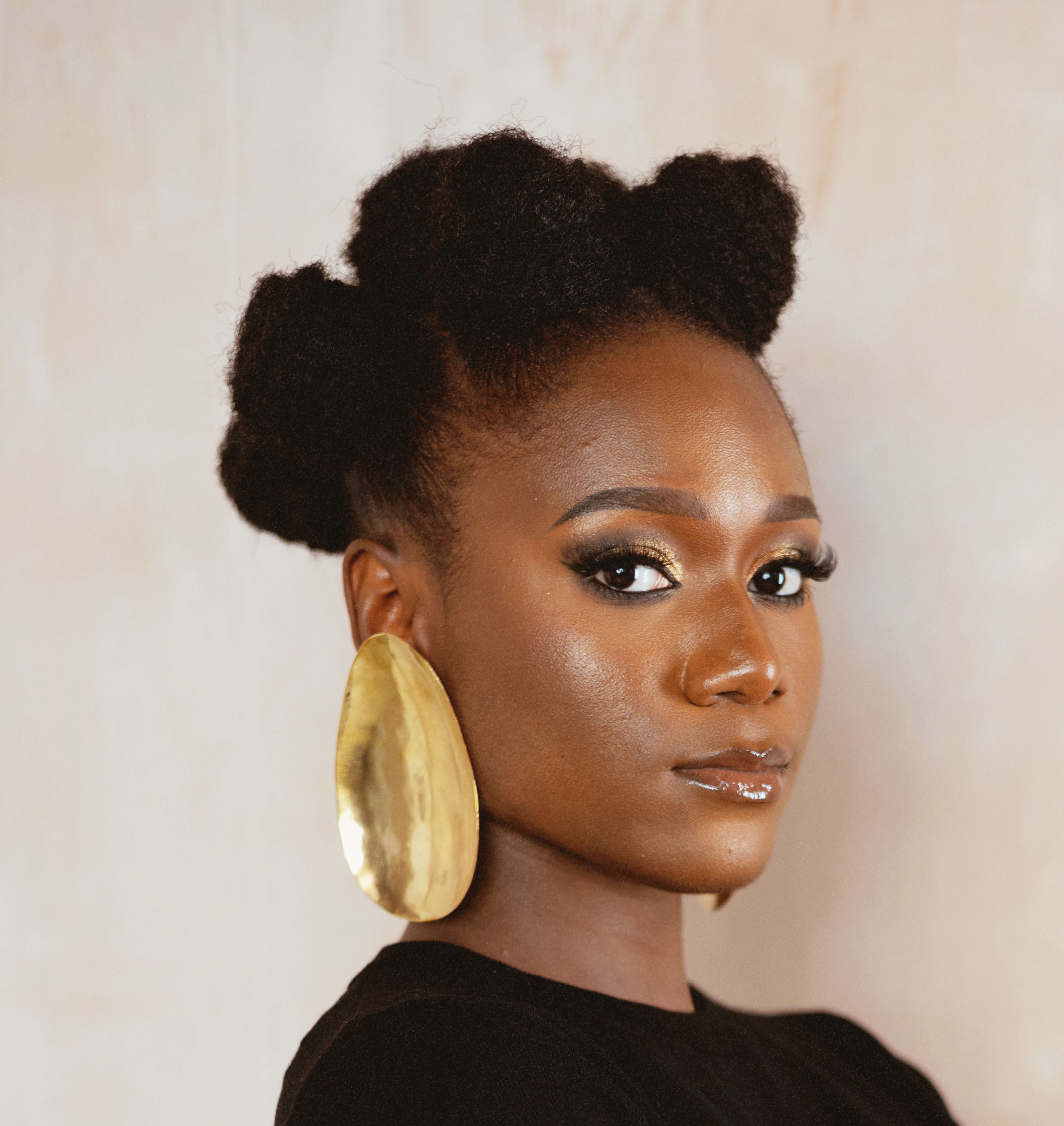 Brass Oversized TearDrop Earrings