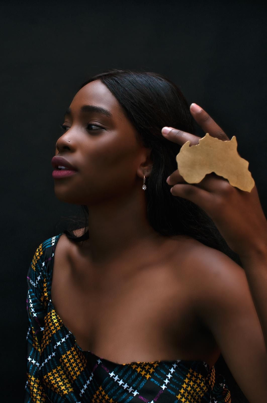 Brass African Map Ring - Adjuatable