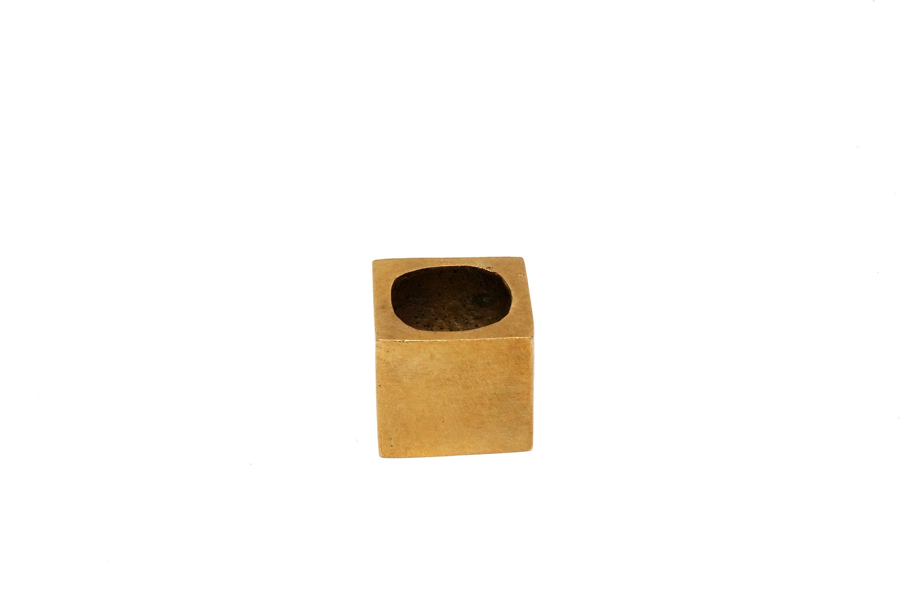 Brass Square Cube Ring - SAMPLE
