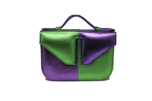 Mini Metallic Contrast Split Flap Handbag - SAMPLE 2