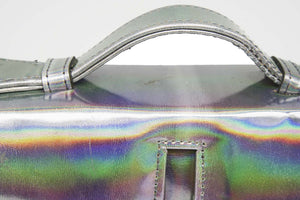 Mini Split Flap Silver Iridescent Handbag - SAMPLE