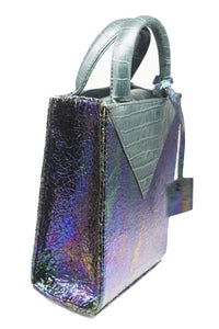 Rectangle Zelda Beautiful Croc + Metallic Leather Tote - SAMPLE II