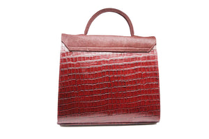 The Large Madame Toks Calf Hair + Croc Print  Leather Handbag - SAMPLE