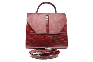 The Large Madame Toks Calf Hair + Croc Print  Leather Handbag - SAMPLE