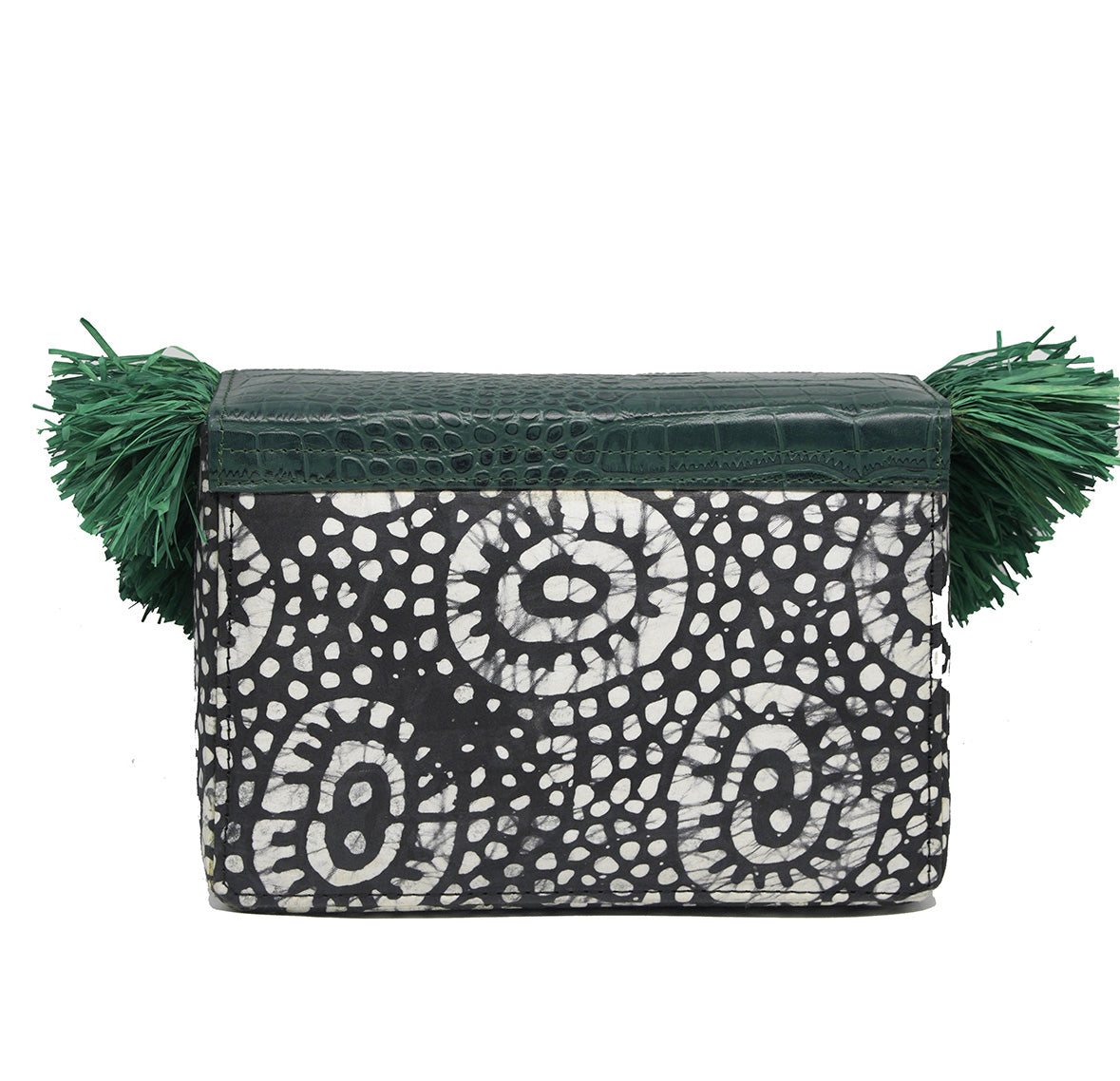 Raffia Split Flap Handbag
