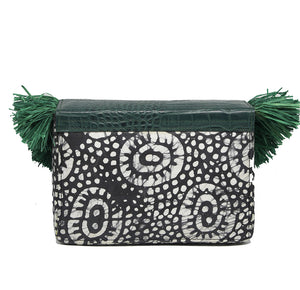 Raffia Split Flap Handbag