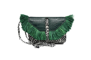 Raffia Split Flap Handbag