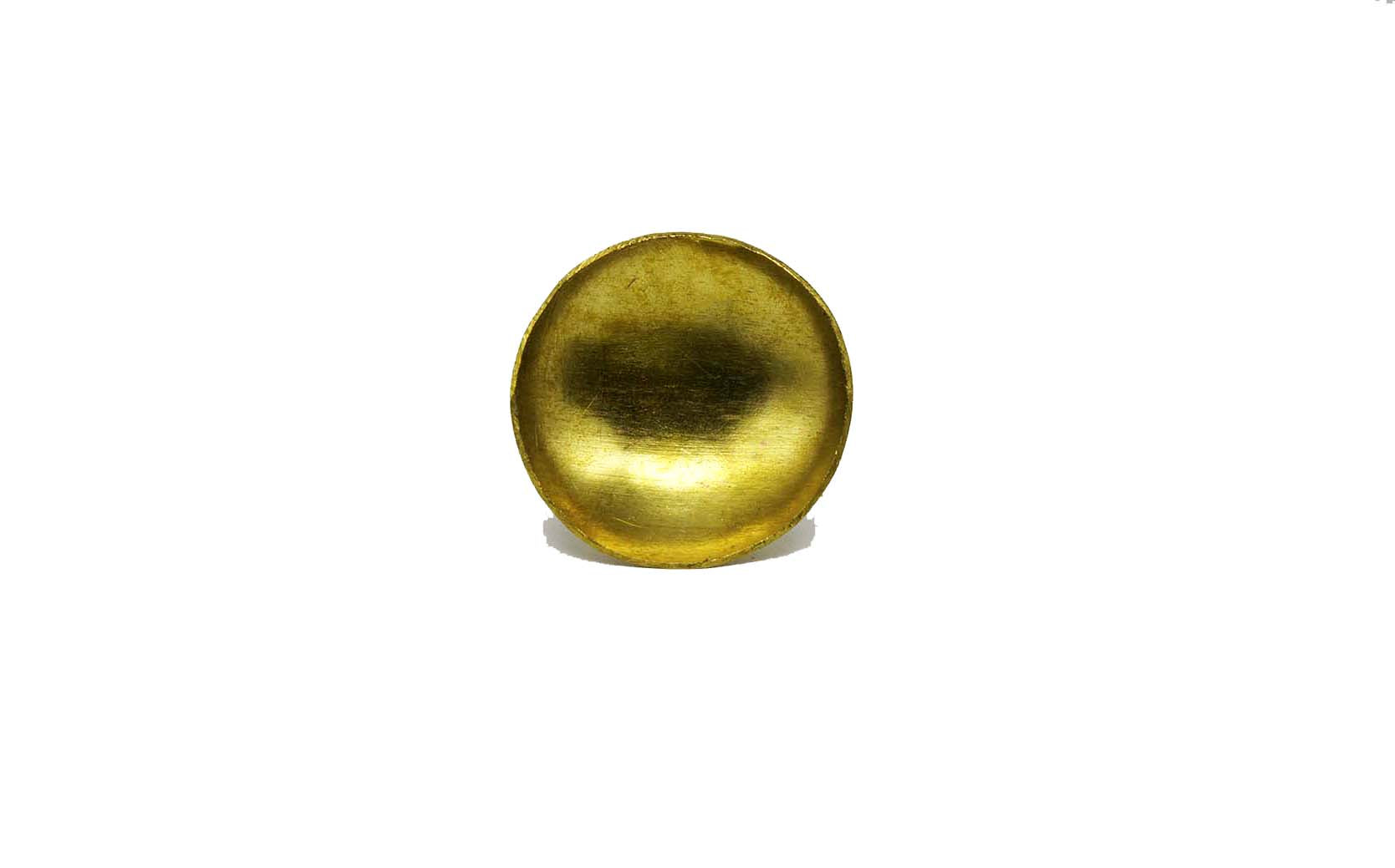 Brass Single Dish Circle Ring