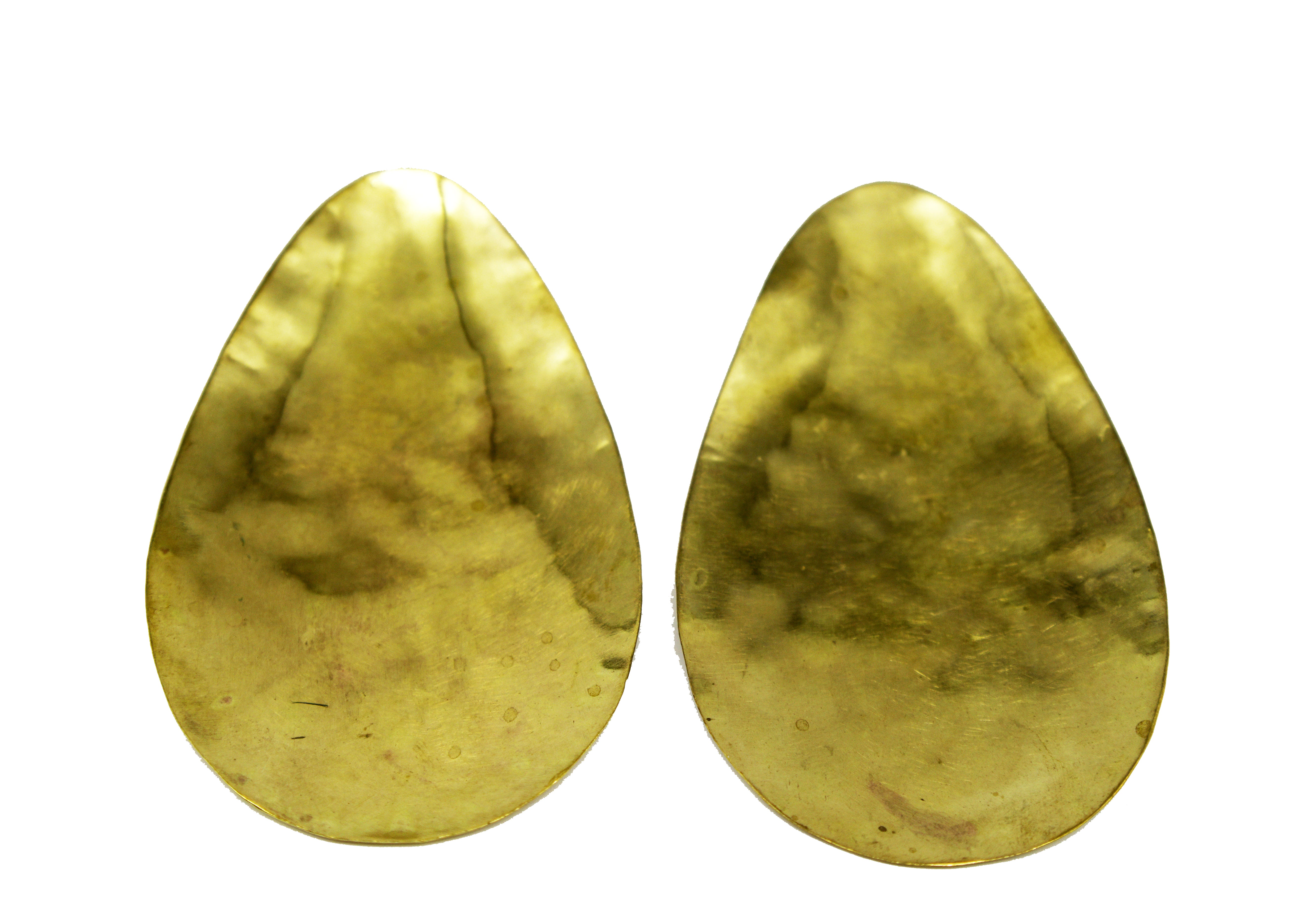 Brass Oversized TearDrop Earrings
