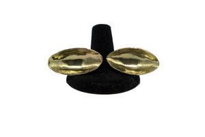 Brass Double Dish Oval Ring Horizontal - SAMPLE