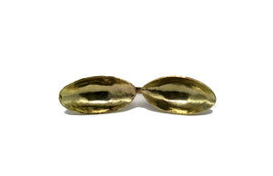 Brass Double Dish Oval Ring Horizontal - SAMPLE