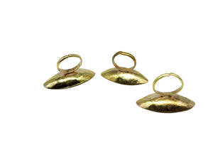 Brass Small Oval Dish (Horizontal) Ring - SAMPLE