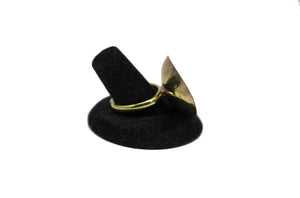 Brass Small Oval Dish (Horizontal) Ring - SAMPLE