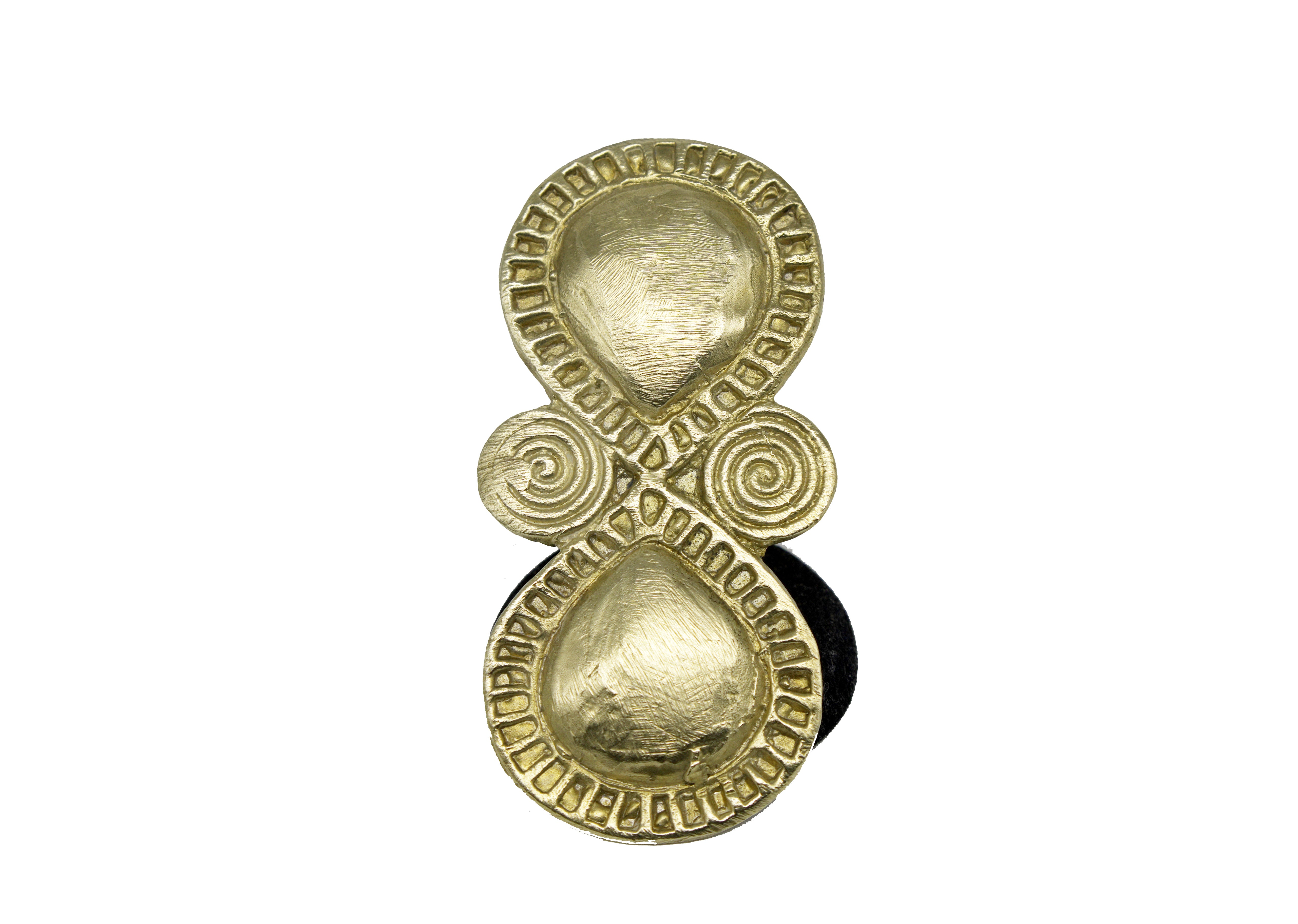 Brass Oversized Double Circle Ovieya Ring