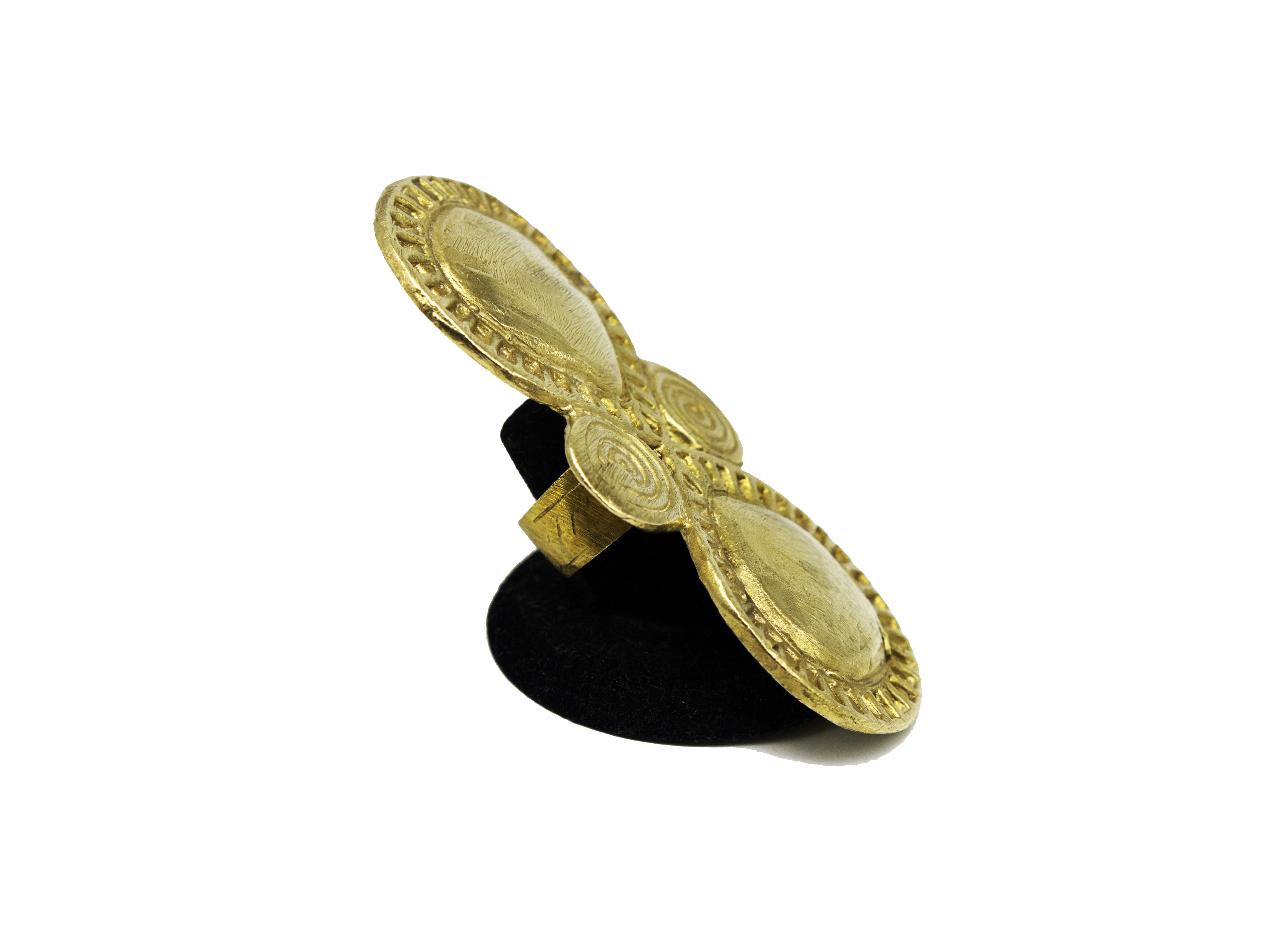 Brass Oversized Double Circle Ovieya Ring