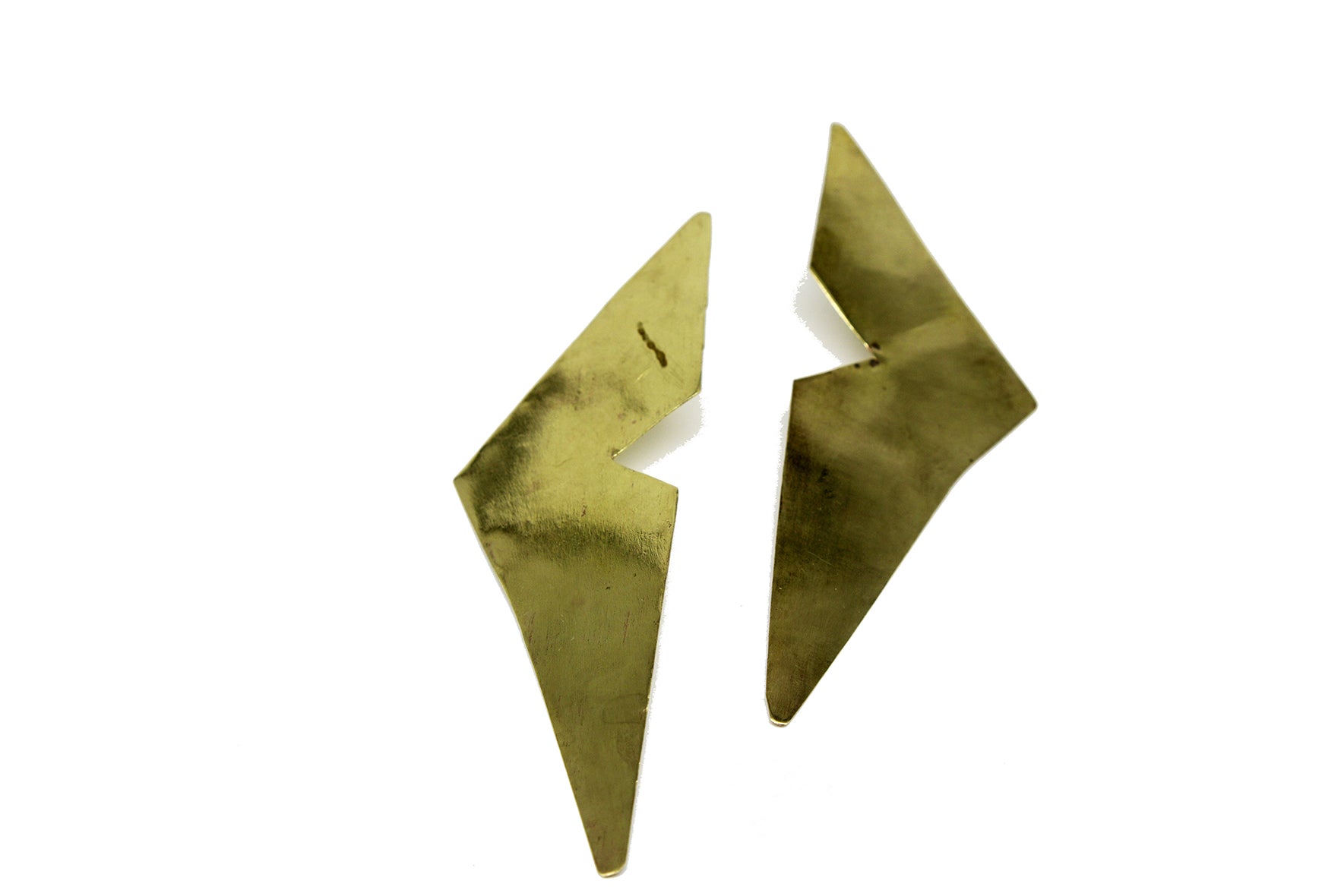 Brass Triangle Cut Out Earrings  - SAMPLE