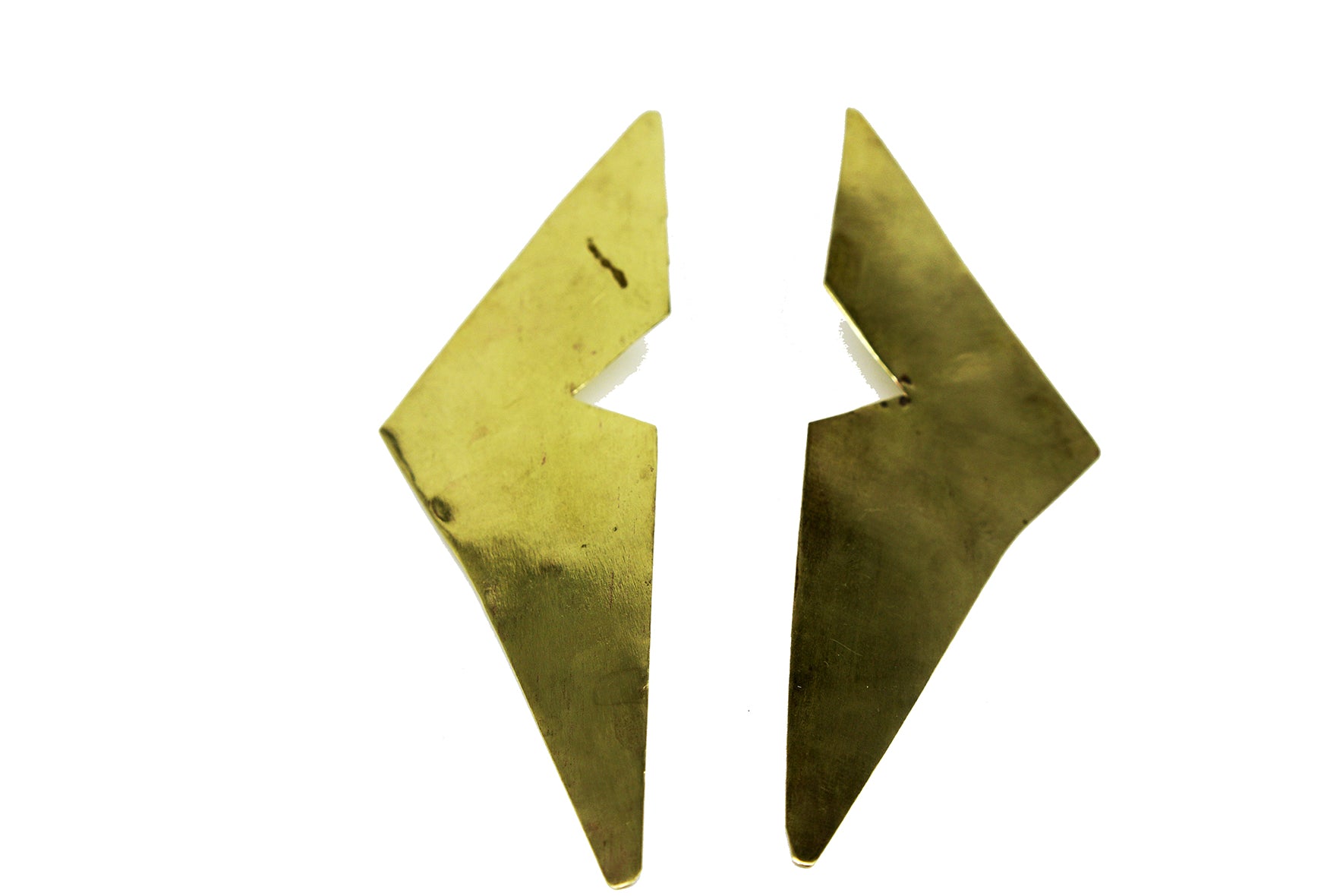 Brass Triangle Cut Out Earrings  - SAMPLE