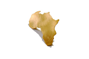 Brass African Map Large Ring