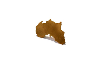 Brass African Map Large Ring