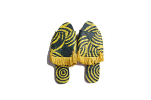 Raffia Adire Slippers