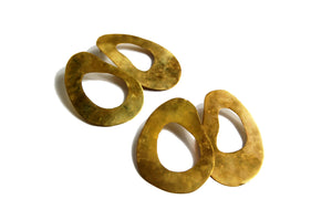 Brass Avocado Earrings