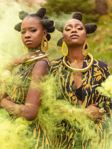 Brass Avocado Earrings